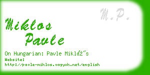 miklos pavle business card